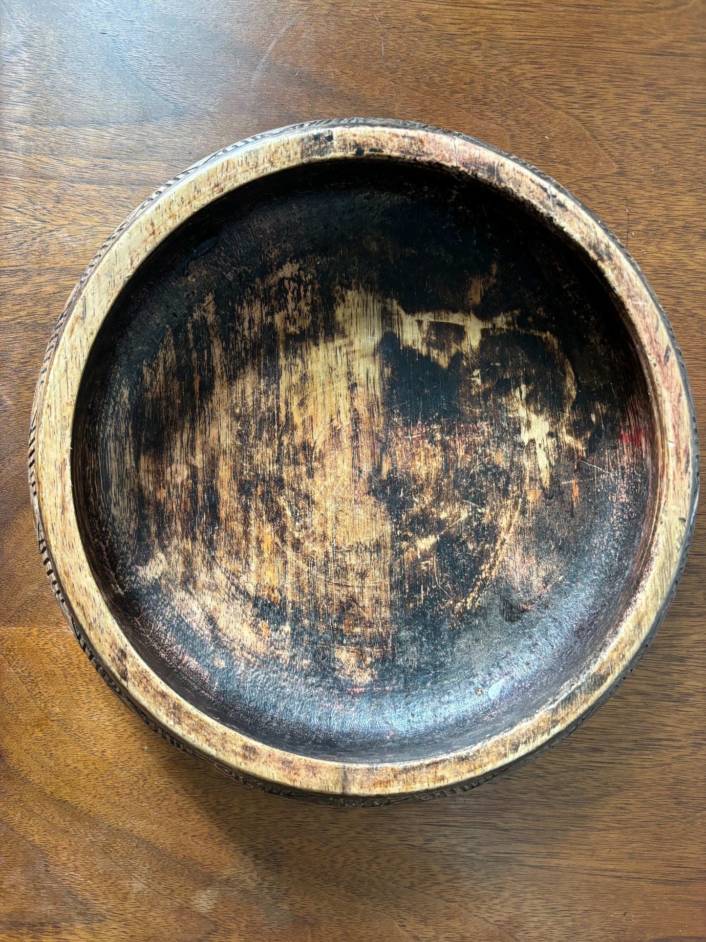 Antique Wooden Bowl